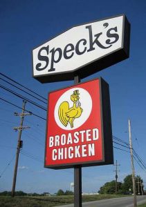 Speck's Broasted Chicken Collegeville PA sign RetroRoadmap Speck's Broasted Chicken Collegeville PA sign RetroRoadmap