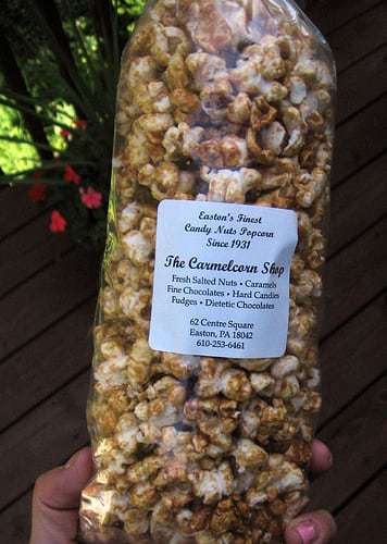 Carmel Corn from the Carmelcorn shop Easton PA