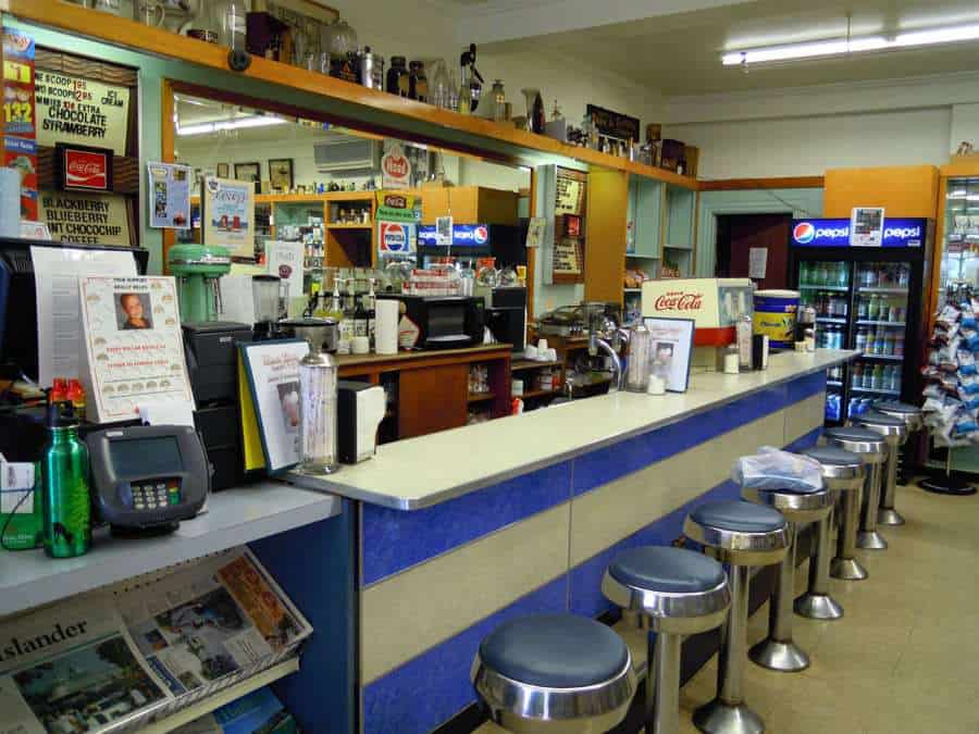 West End Drug Co Bar Harbor Maine ME Lunch Counter Soda Fountain