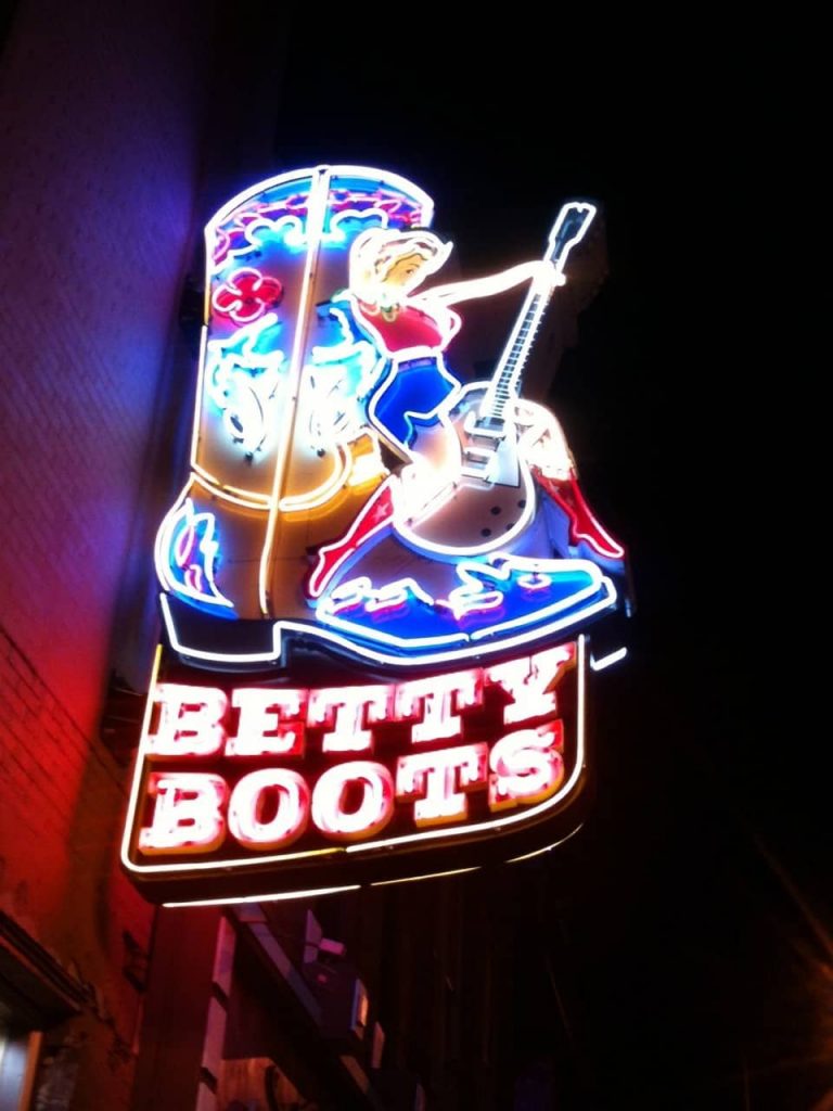 Betty Boots - Nashvile TN Neon Sign