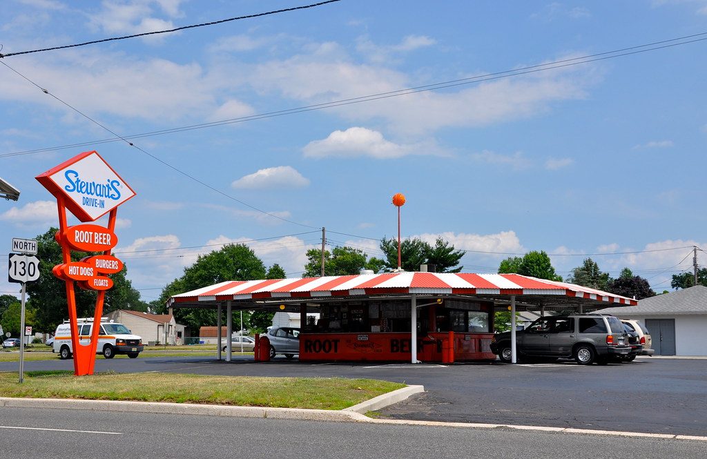 stewarts drive in burlington nj new jersey retro roadmap