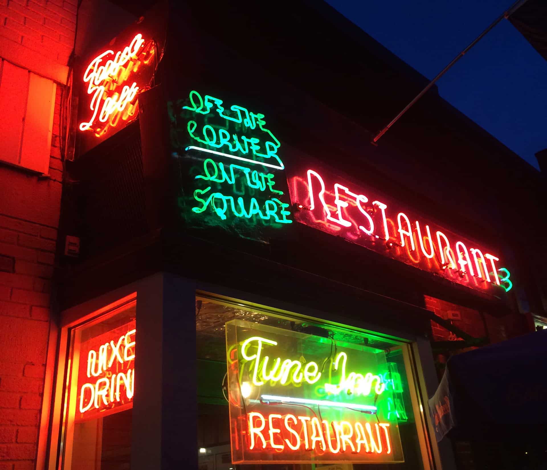 Tune Inn Restaurant Washington DC neon Retro Roadmap