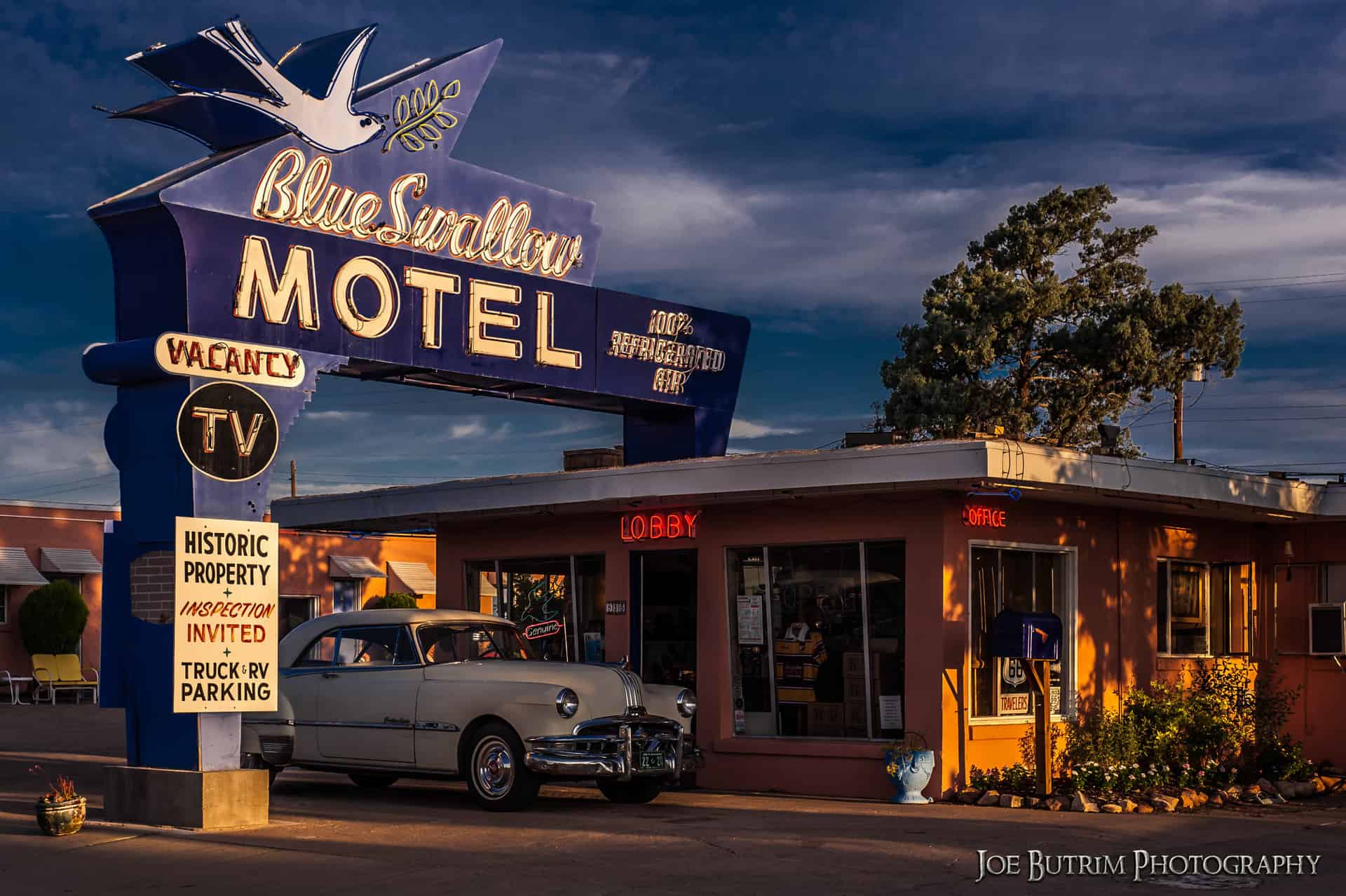 Blue Swallow Motel Day Route 66 Joe Butrim Photograph