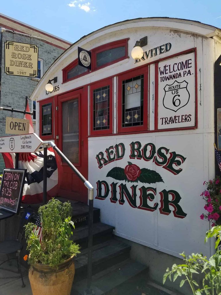 Red Rose Diner Towanda PA - Joe Butrim Photograph Retro Roadmap