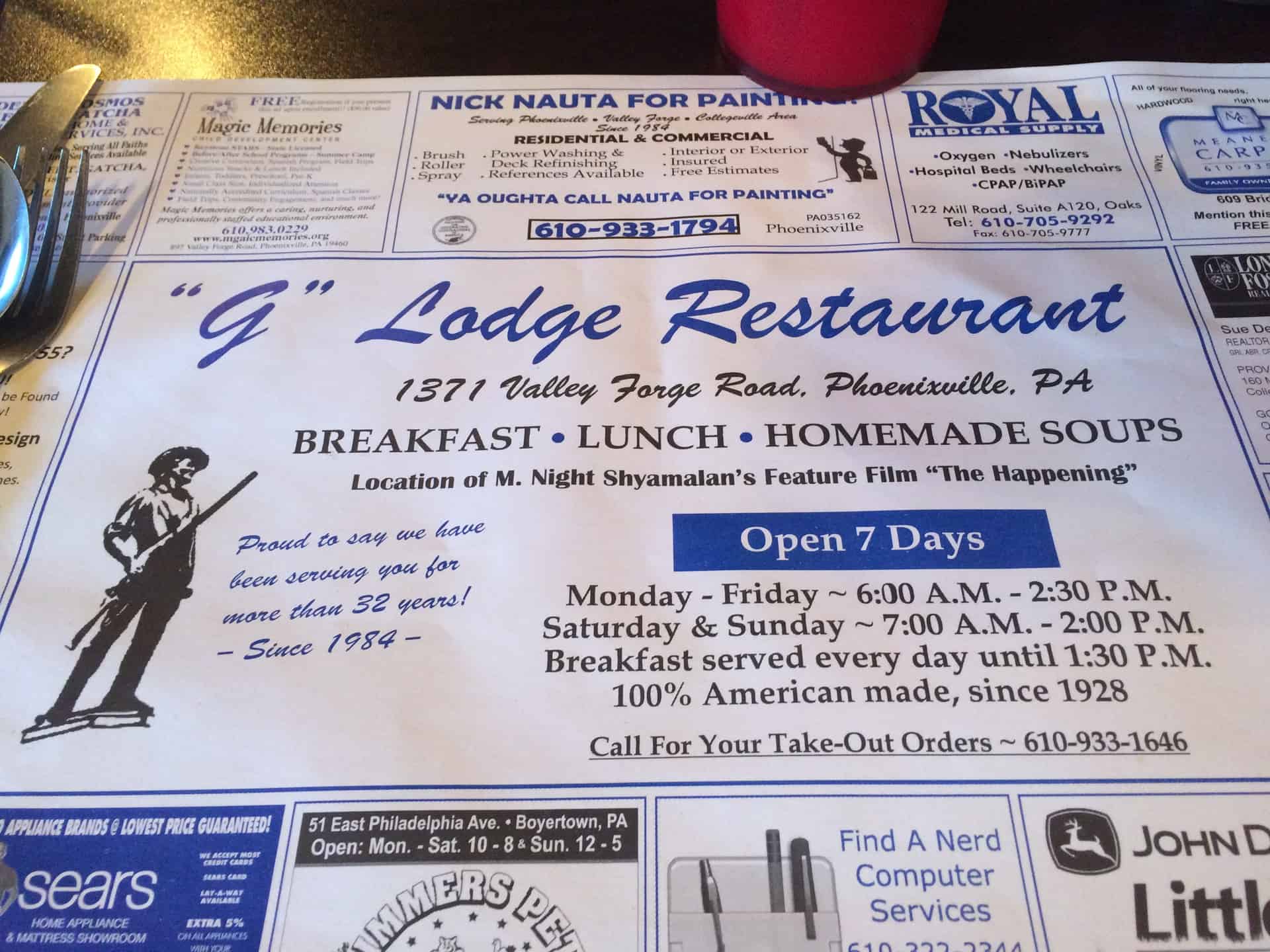 G Lodge Restaurant Phoenixville PA Retro Roadamp