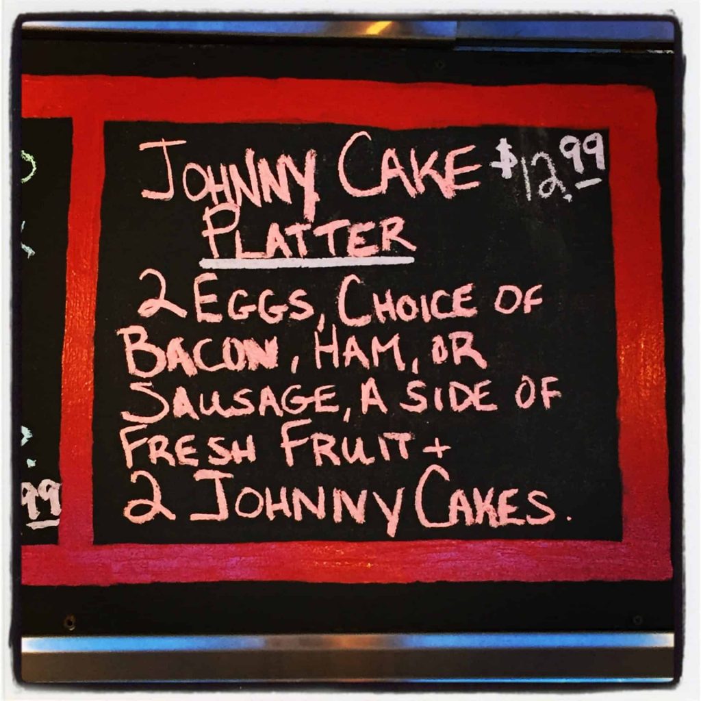 Jiggers Diner Menu Johnny Cakes Retro Roadmap