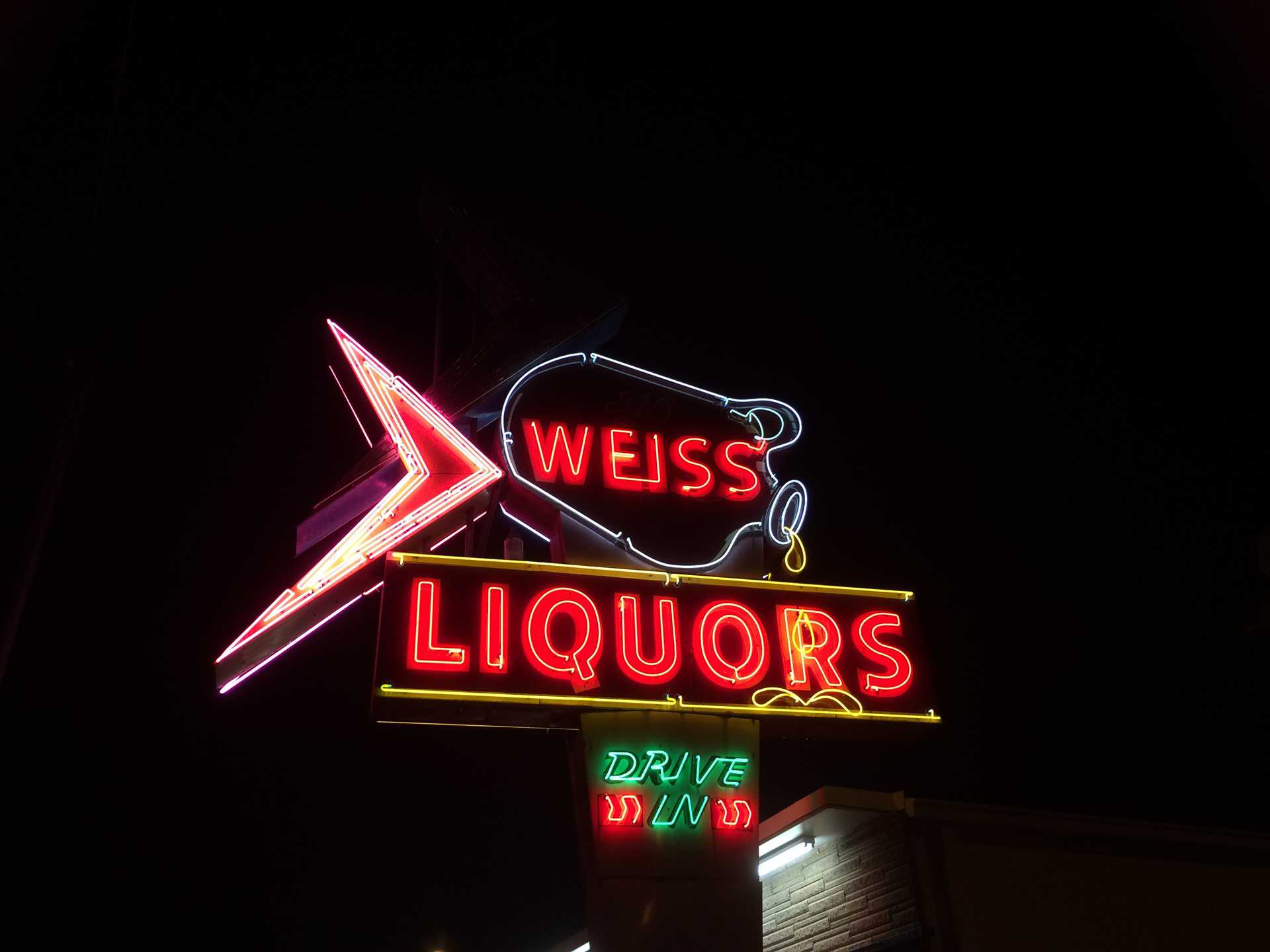 Weiss Liquors Nashville Neon Delight Retro Roadmap