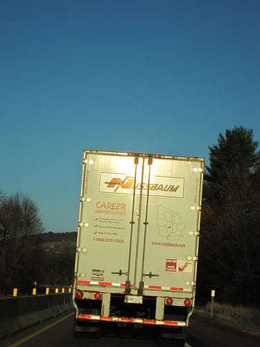 Back of Truck With States Map