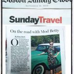 Boston Globe Sunday Travel Front Page - Retro Roadmap / Mod Betty Woot!