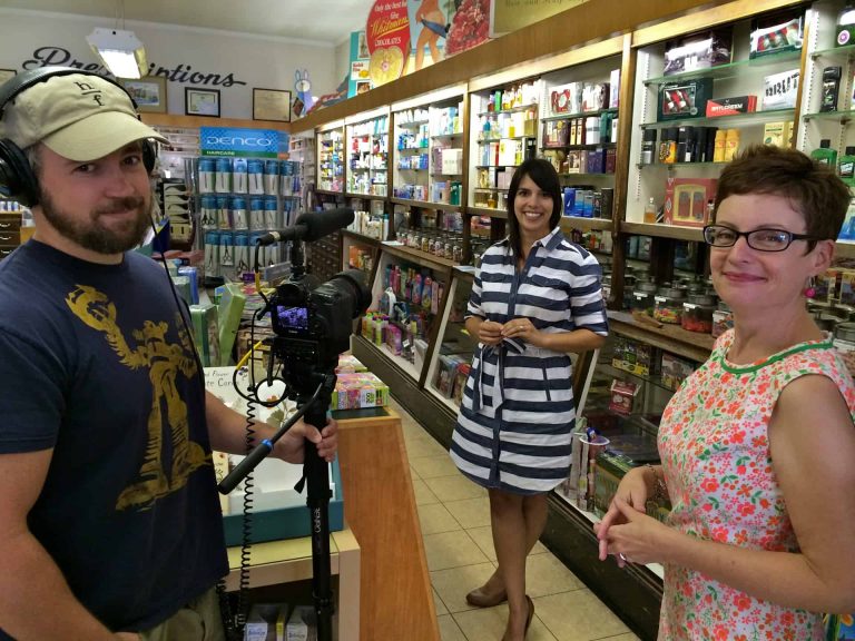 Adams & Bright Drug Store Retro Roadmap Video Shoot