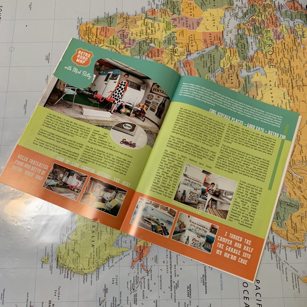 Retro Roadmap Mod Betty Vintage Camper Trailers Magazine Jan 2019