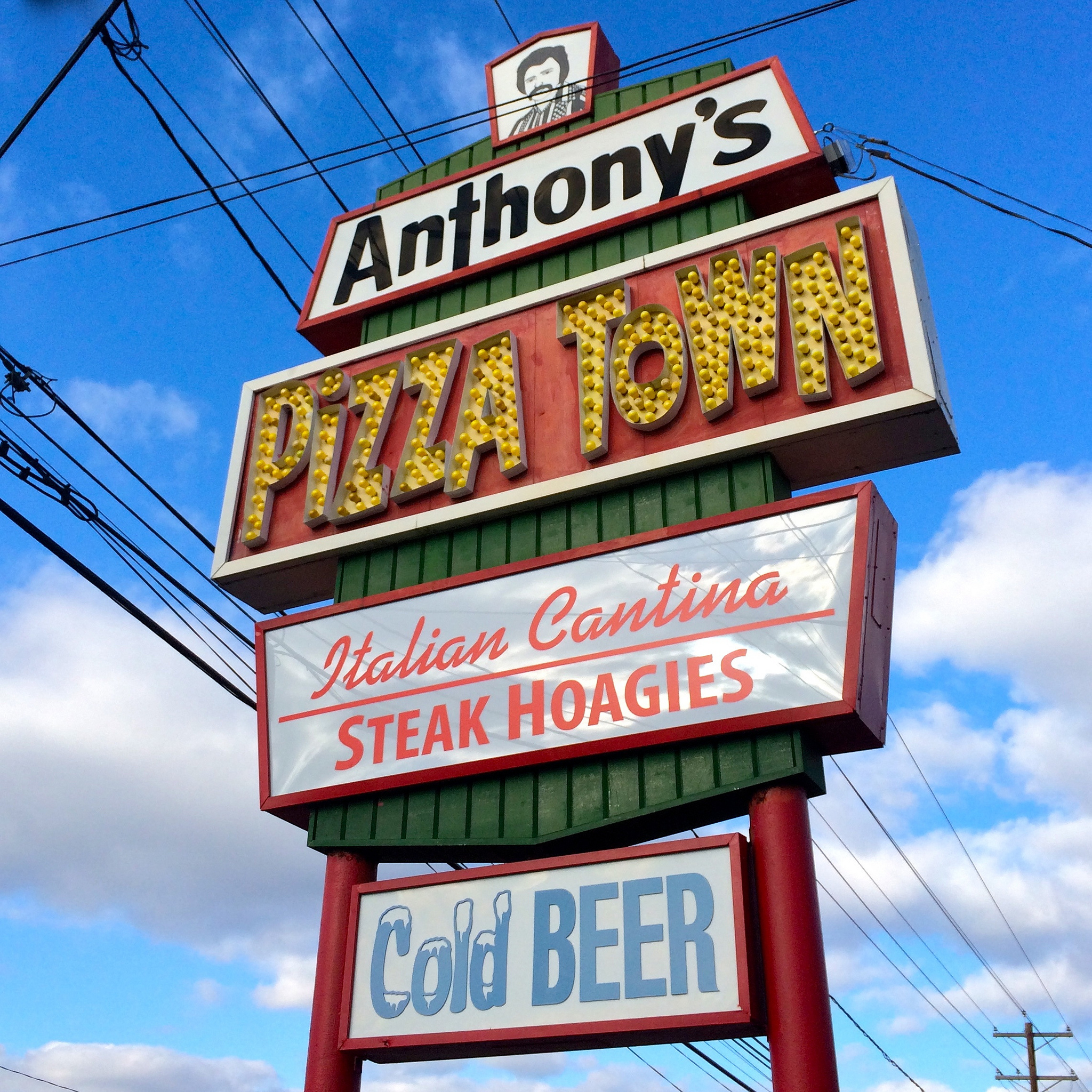 Anthony’s Pizza Town Bordentown, New Jersey Retro Roadmap