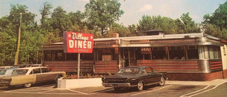 Village Diner Milford PA Vintage Photo