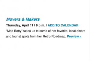 Mod Betty Retro Roadmap PBS WHYY TV Movers Makers