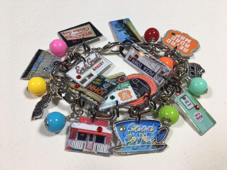 Retro Roadmap Charm Bracelet by My Aunt Debbie