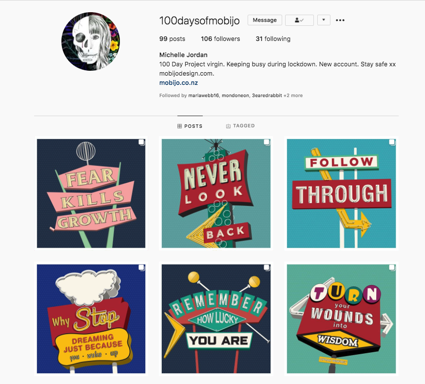 mojibo inspirational vintage signs michelle jordan instagram